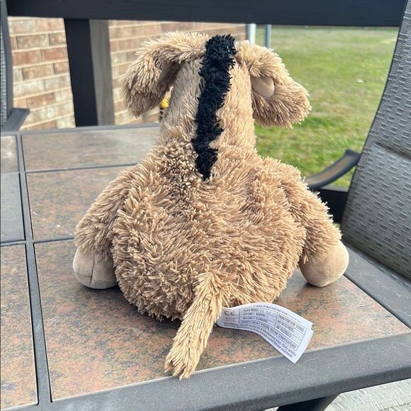 Warmies Adorable Brown Plush Weighted Donkey Toy - Picture 6 of 12